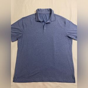 01. Algo Men's Blue Performance Short Sleeve Polo Shirt Size 2XL
